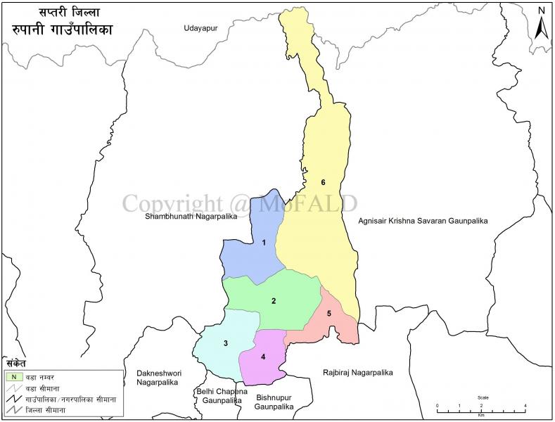 रुपनी गाउँपालिकाका हालका नक्सा हो